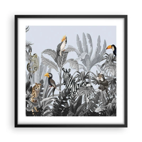 Affiche dans un cadre noir - Poster - Conte de fées africain - 50x50 cm