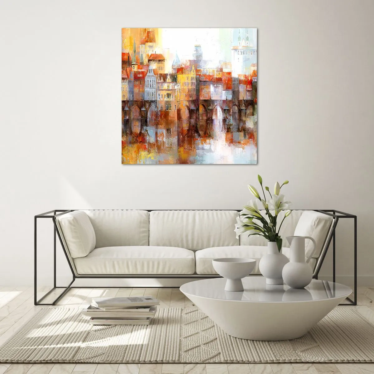 Impression sur verre - Image sur verre - C'est aussi beau sous le pont - 40x40 cm