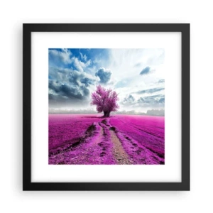 Affiche dans un cadre noir - Poster - Lande - nature sauvage - 30x30 cm