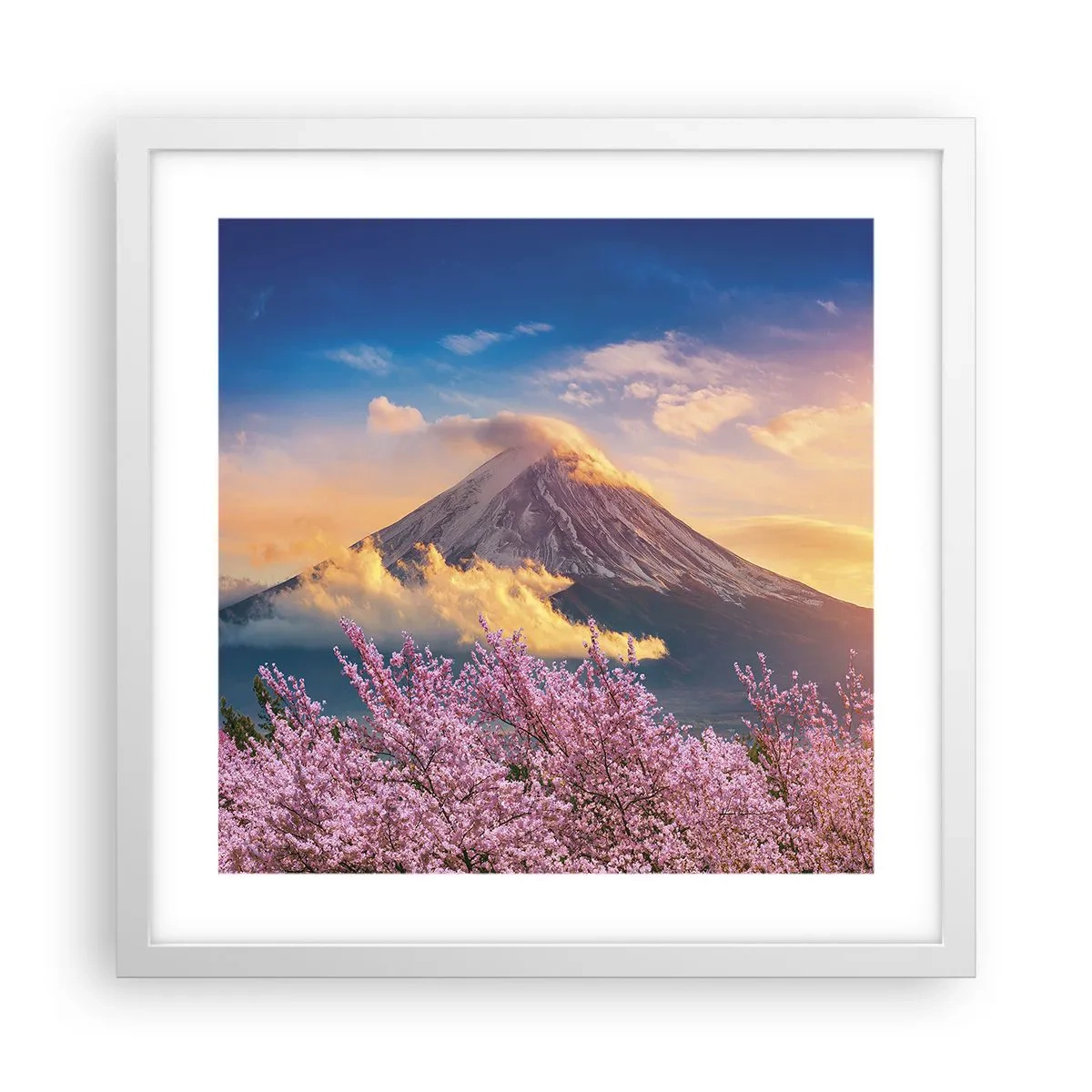 Affiche dans un cadre blanc - Poster - Sainteté japonaise - 40x40 cm