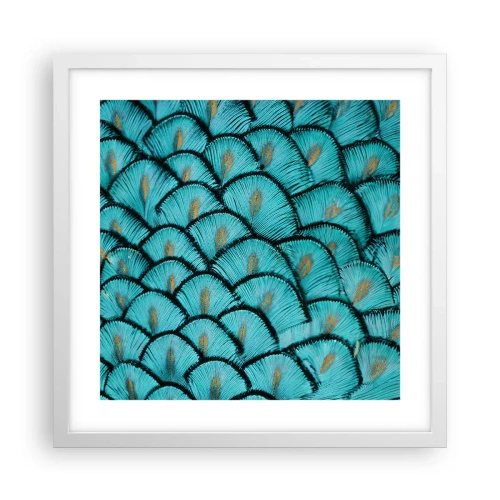 Affiche dans un cadre blanc - Poster - Le grand gala des plumes - 40x40 cm