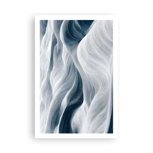 Affiche - Poster - Vagues blanches et bleues - 61x91 cm