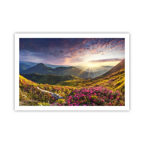 Affiche - Poster - Fraîcheur matinale en montagne - 91x61 cm