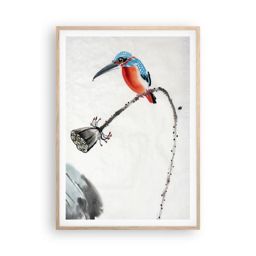 Affiche dans un chêne clair - Poster - La vie du champ - 70x100 cm