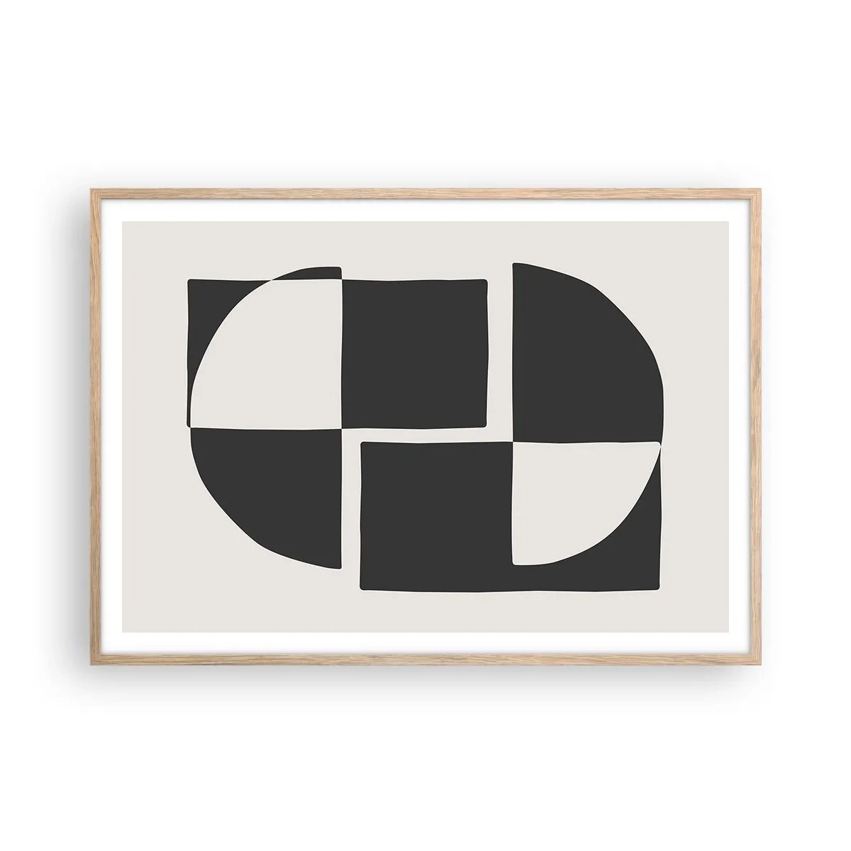 Affiche dans un chêne clair - Poster - Antithèse - Synthèse - 100x70 cm