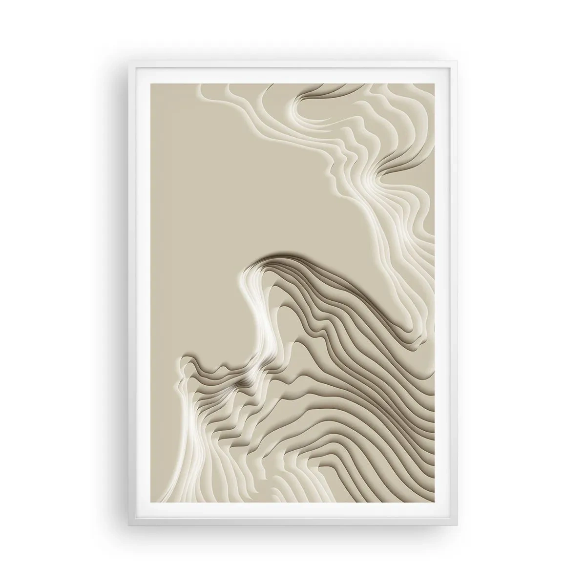 Affiche dans un cadre blanc - Poster - Topographie artistique - 70x100 cm