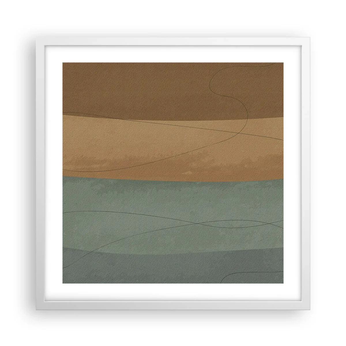 Affiche dans un cadre blanc - Poster - Composition horizontale - 50x50 cm