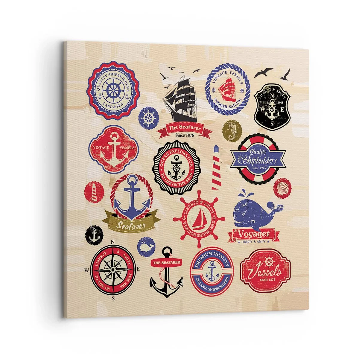 Impression sur toile - Image sur toile - La fraternité de la voile - 50x50 cm