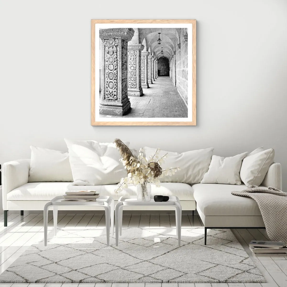 Affiche dans un chêne clair - Poster - Où cela mène-t-il…? - 60x60 cm