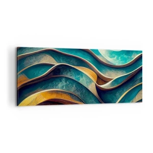 Impression sur toile - Image sur toile - Méandres de bleu - 100x40 cm