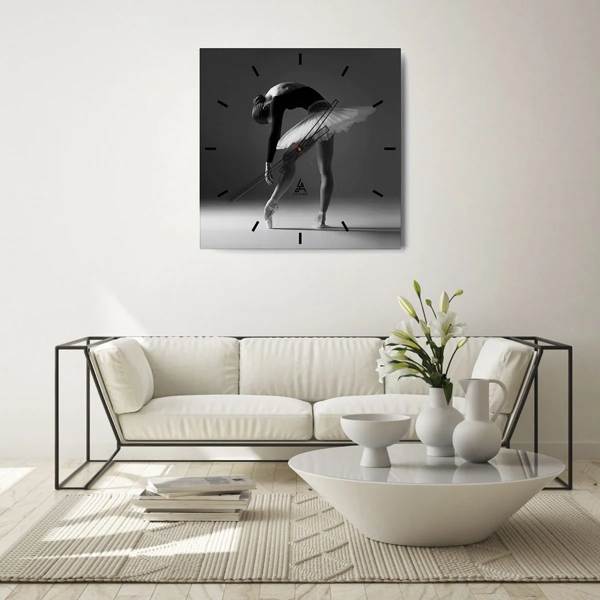 Horloge murale - Pendule murale - Belle ballerine - 40x40 cm
