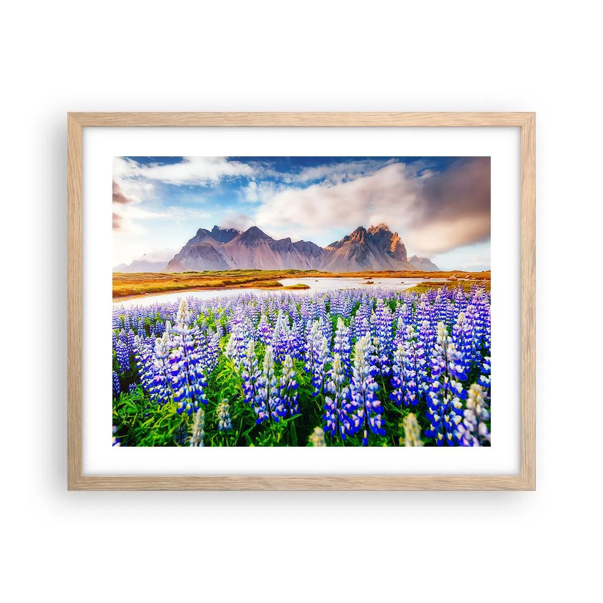 Affiche dans un chêne clair - Poster - La force et l'austérité côtoient la douceur - 50x40 cm