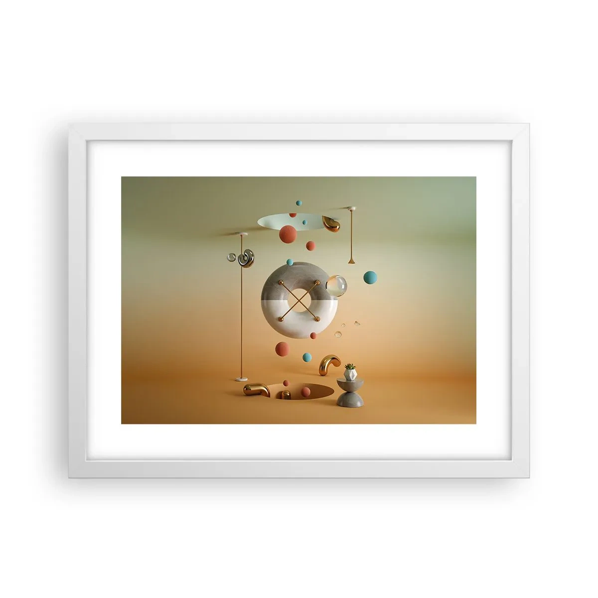 Affiche dans un cadre blanc - Poster - Tout peut arriver - 40x30 cm