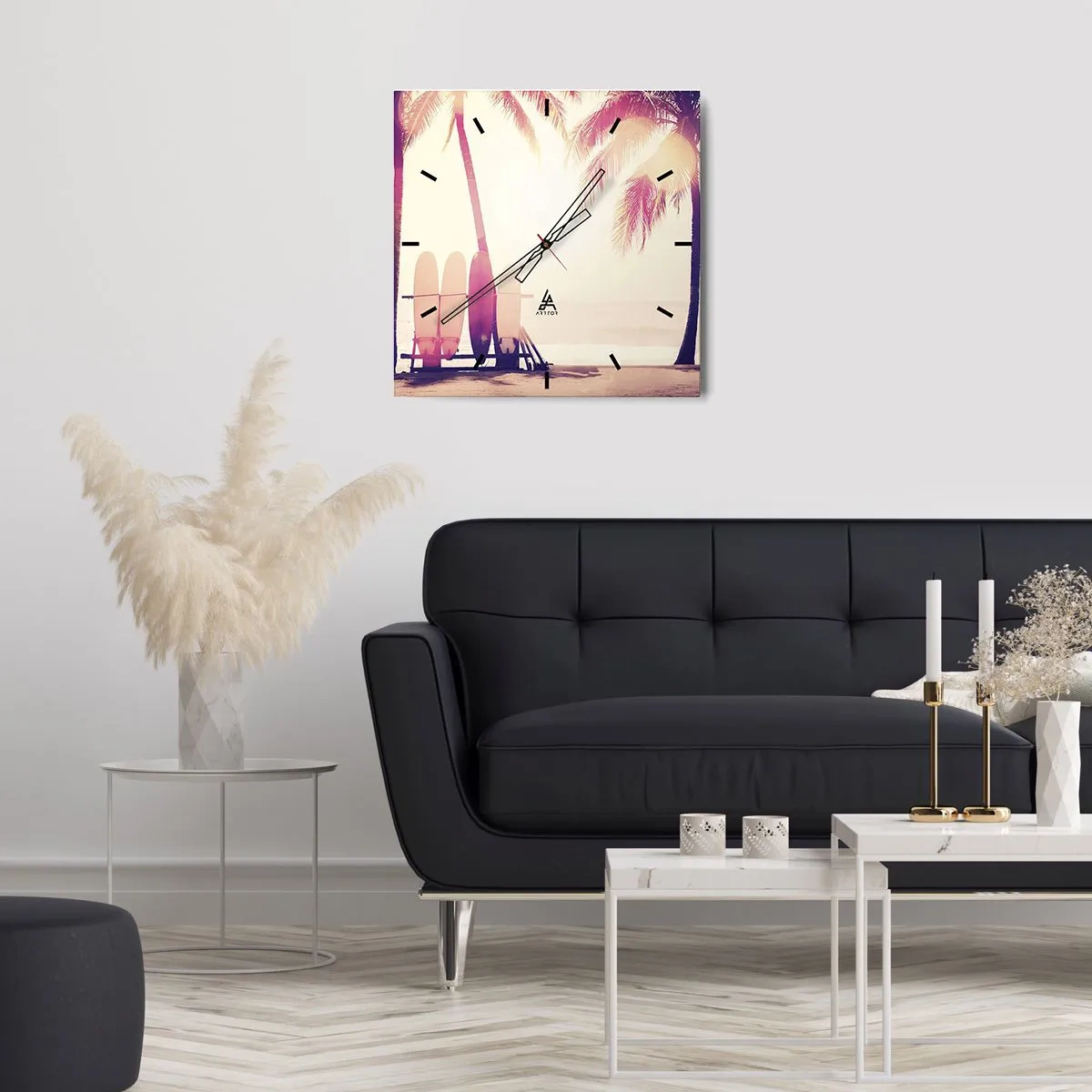 Horloge murale - Pendule murale - Ca va être une journée magnifique - 40x40 cm