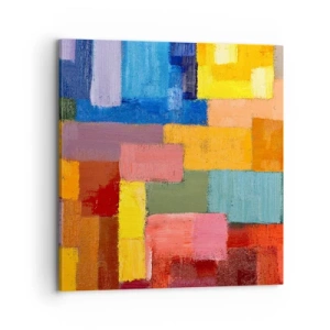 Impression sur toile - Image sur toile - Chacun est différent, tout est coloré - 70x70 cm