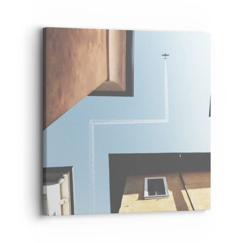 Impression sur toile - Image sur toile - Au-dessus du labyrinthe de la ville - 30x30 cm
