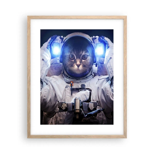 Affiche dans un chêne clair - Poster - Houston, vous avez un problème - 40x50 cm