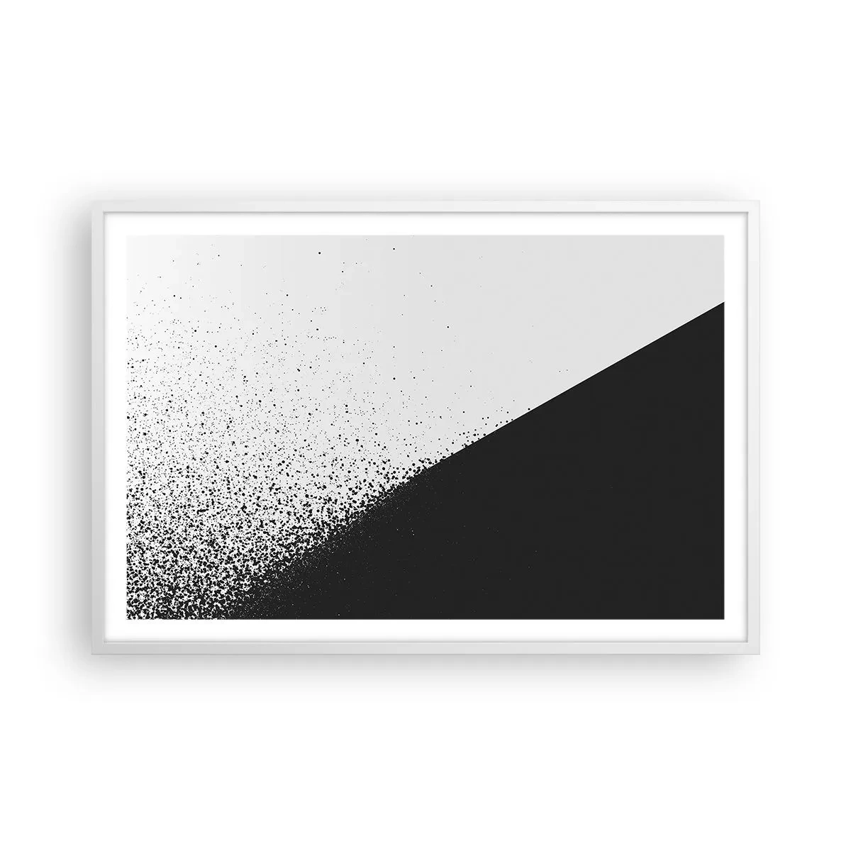 Affiche dans un cadre blanc - Poster - De plus en plus vite, de plus en plus - 91x61 cm