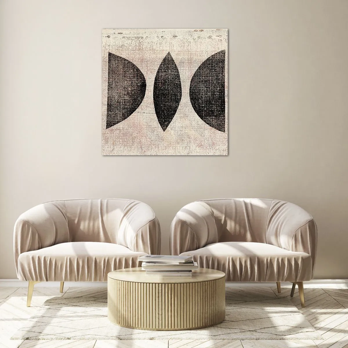 Impression sur verre - Image sur verre - Abstraction ethnique - 60x60 cm