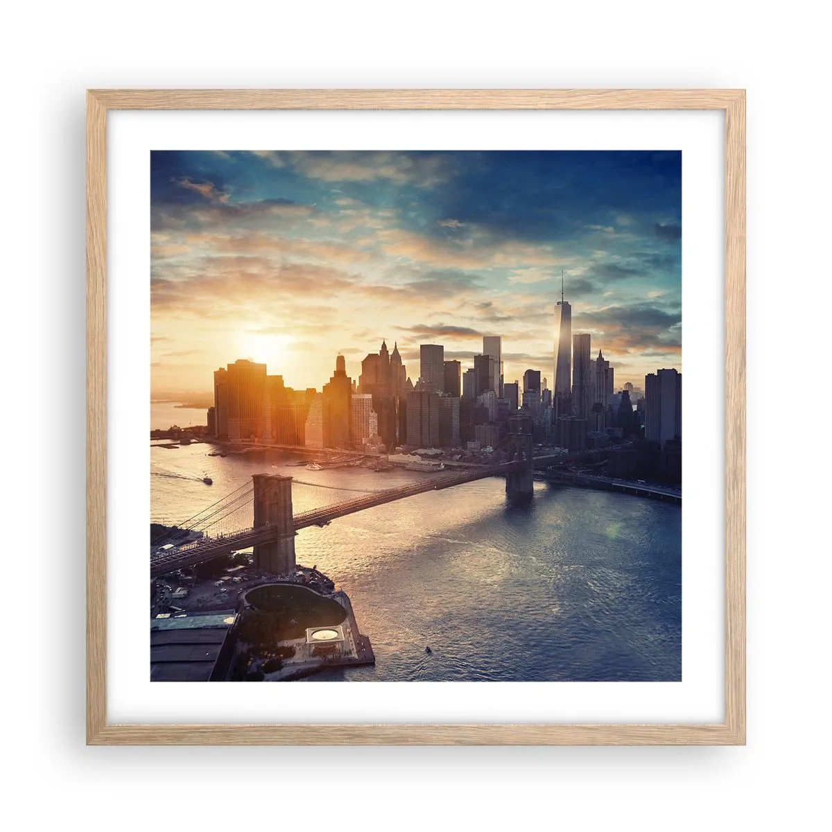 Affiche dans un chêne clair - Poster - Monument de la culture occidentale - 50x50 cm