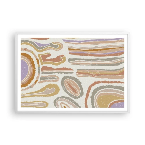 Affiche dans un cadre blanc - Poster - Coupes transversales colorées - 100x70 cm