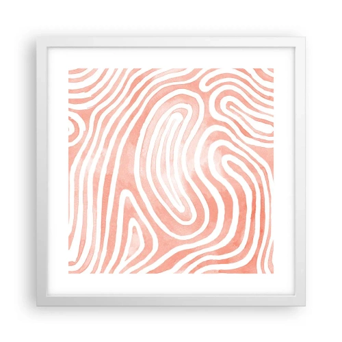 Affiche dans un cadre blanc - Poster - Dans le labyrinthe de corail - 40x40 cm