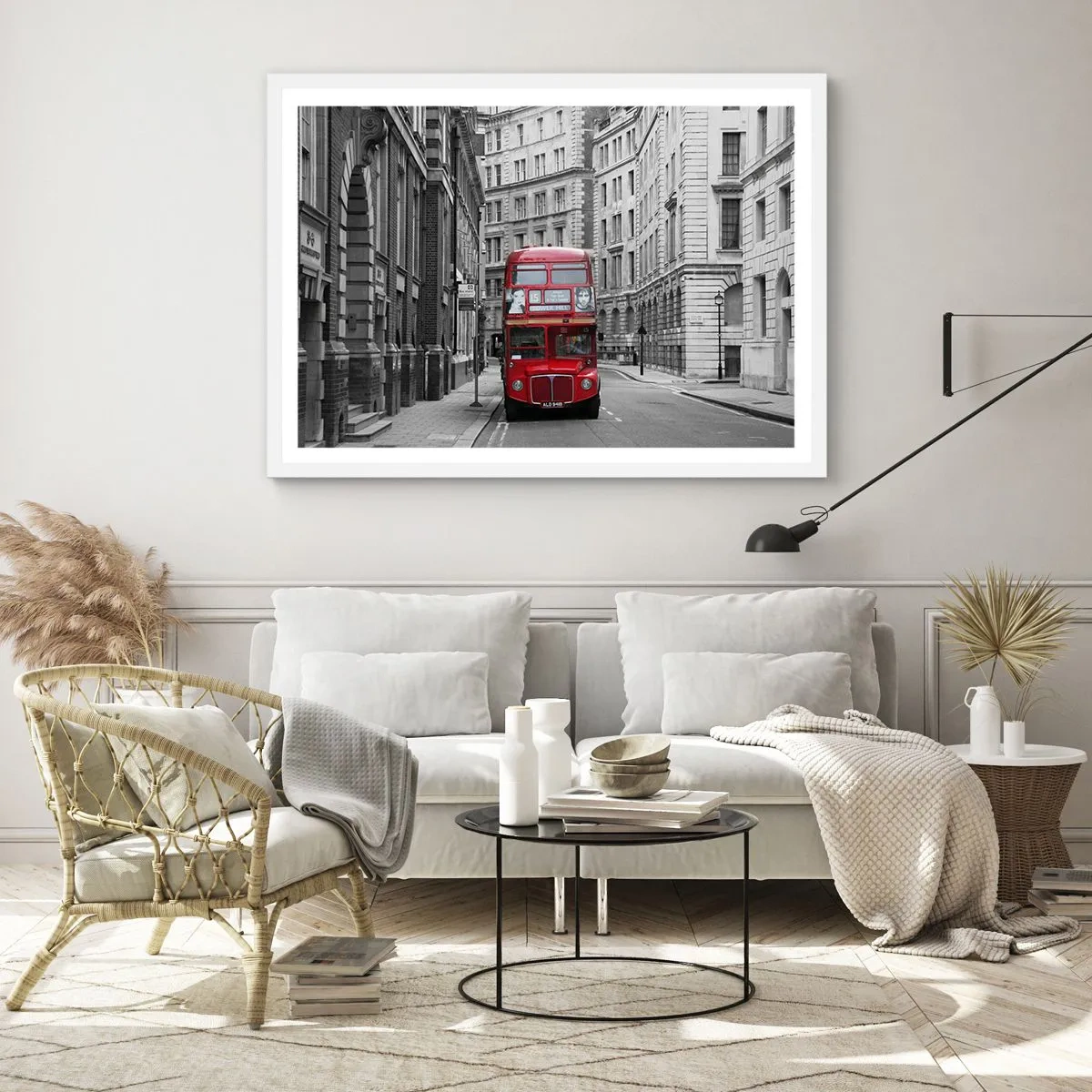 Affiche dans un cadre blanc - Poster - La vie de tous les jours ne doit pas être grise - 91x61 cm