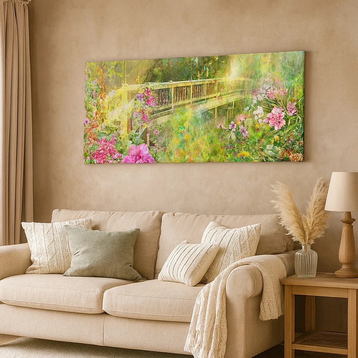 Impression sur toile - Image sur toile - Le soupire d'un pont de printemps - 30x30 cm