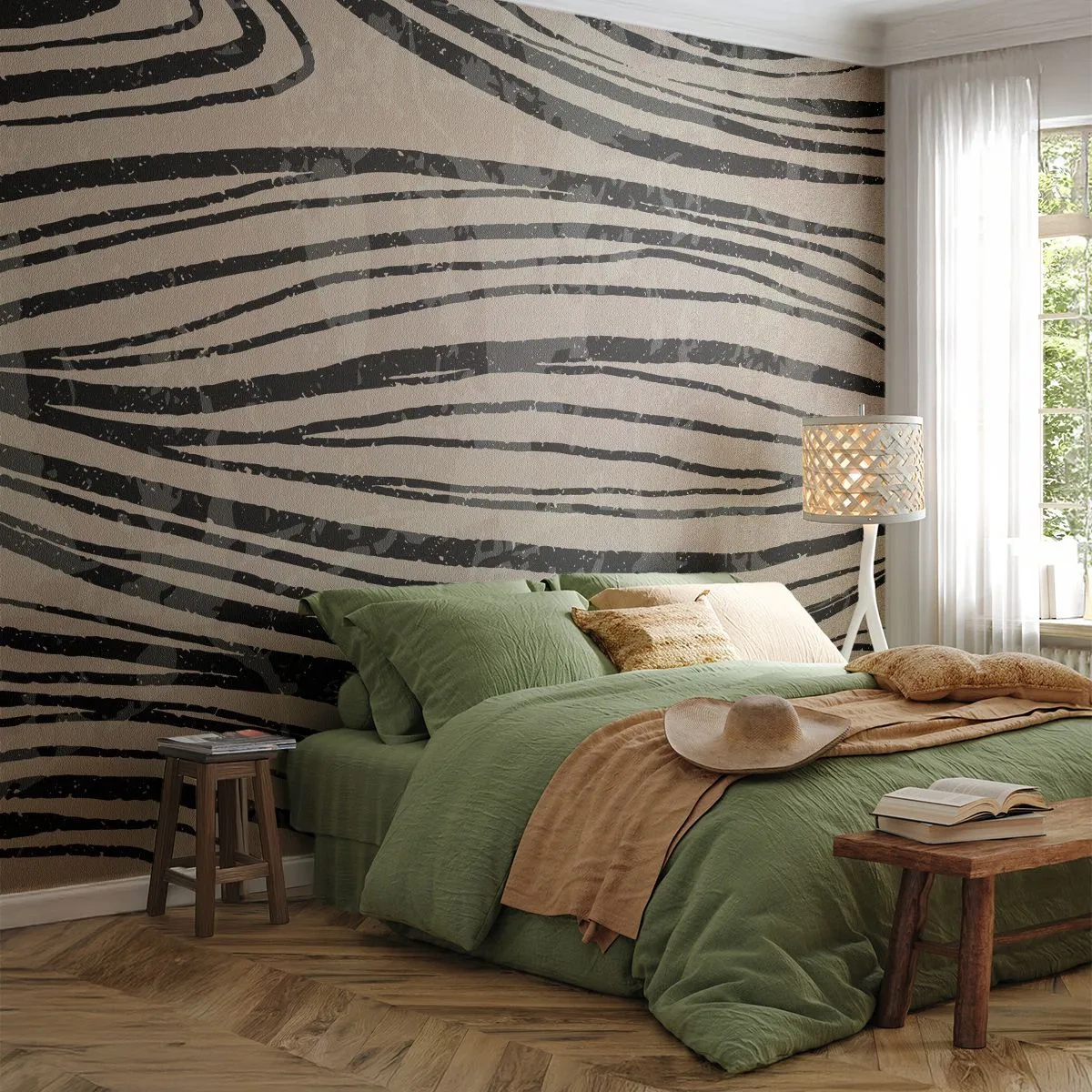 Papier peint sur mesure Premium Canvas - Ligne de marécage - Abstraction, Lignes, Moderne