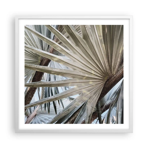 Affiche dans un cadre blanc - Poster - Evantail sous les tropiques - 60x60 cm