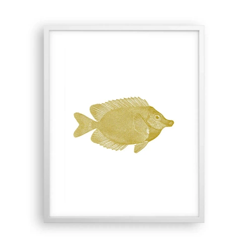 Affiche dans un cadre blanc - Poster - Du poisson et c'est tout - 40x50 cm