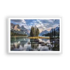 Affiche dans un cadre blanc - Poster - Sous les grandes eaux claires - 91x61 cm