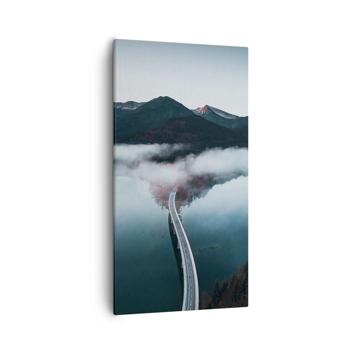 Impression sur toile - Image sur toile - Sur une eau aussi lisse qu'un miroir - 55x100 cm