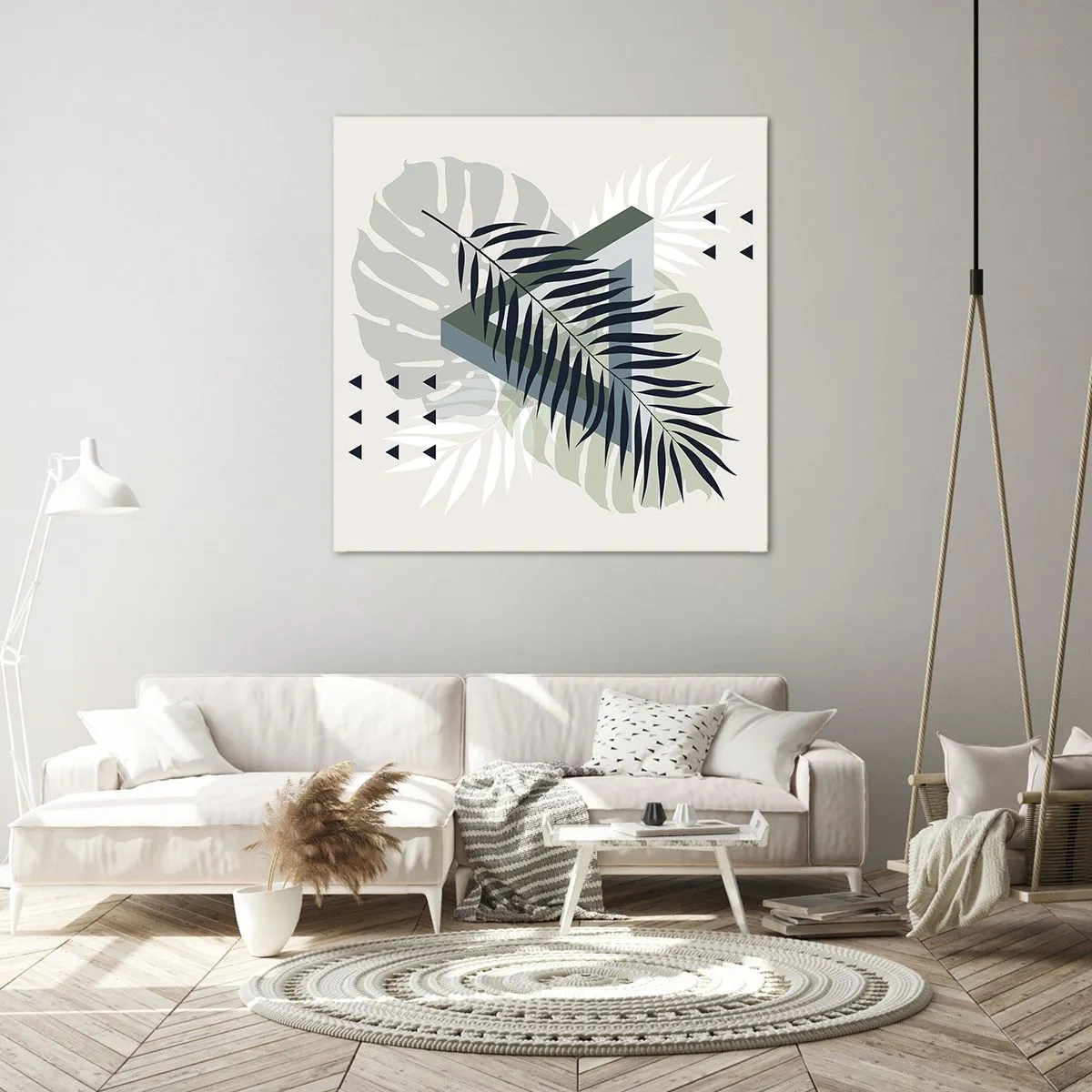Impression sur toile - Image sur toile - Nature et géométrie - deux odres? - 50x50 cm