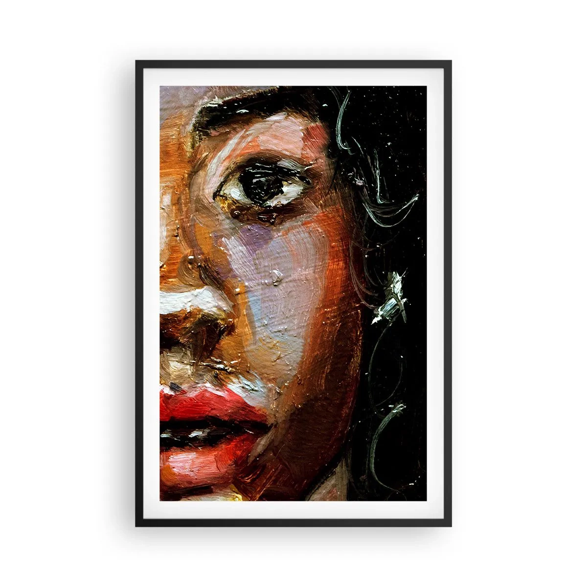Affiche dans un cadre noir - Poster - Noir et brillant - 61x91 cm