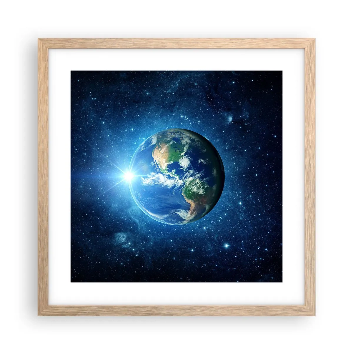 Affiche dans un chêne clair - Poster - Nous sommes au paradis - 40x40 cm