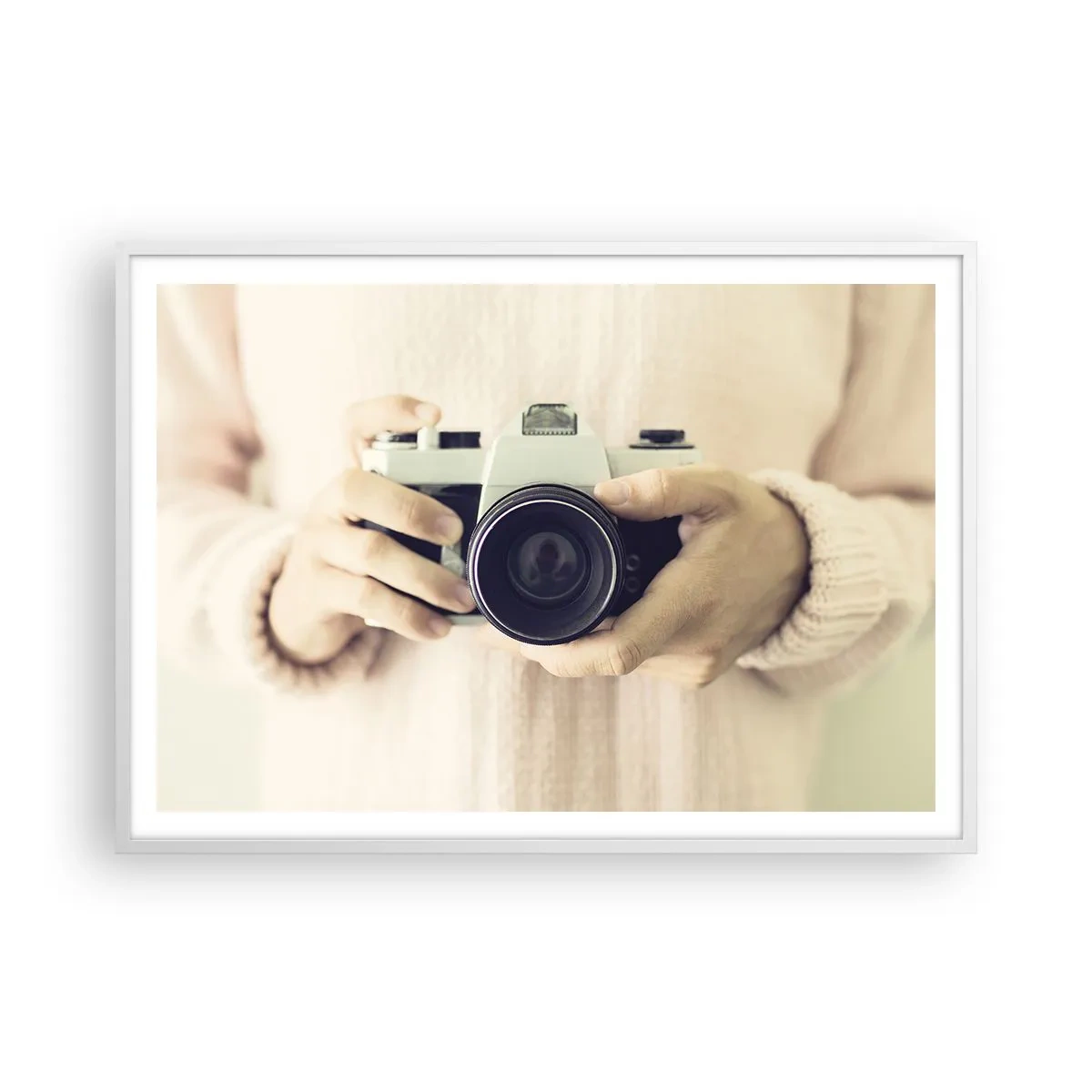 Affiche dans un cadre blanc - Poster - Pour voir plus ... - 100x70 cm