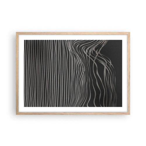 Affiche dans un chêne clair - Poster - Rythme et accent - 70x50 cm