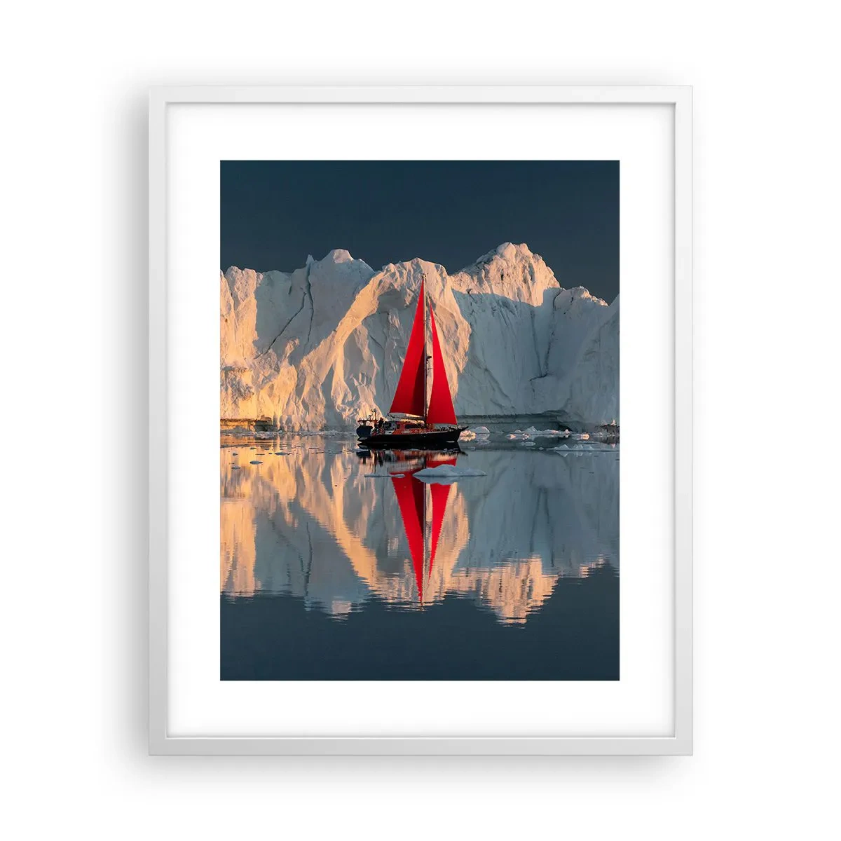 Affiche dans un cadre blanc - Poster - Aux limites du monde - 40x50 cm