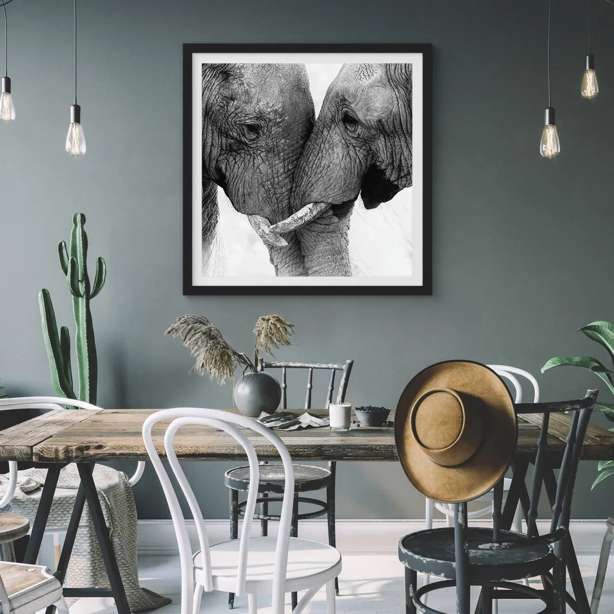 Affiche dans un cadre noir - Poster - Confession sincère - 60x60 cm