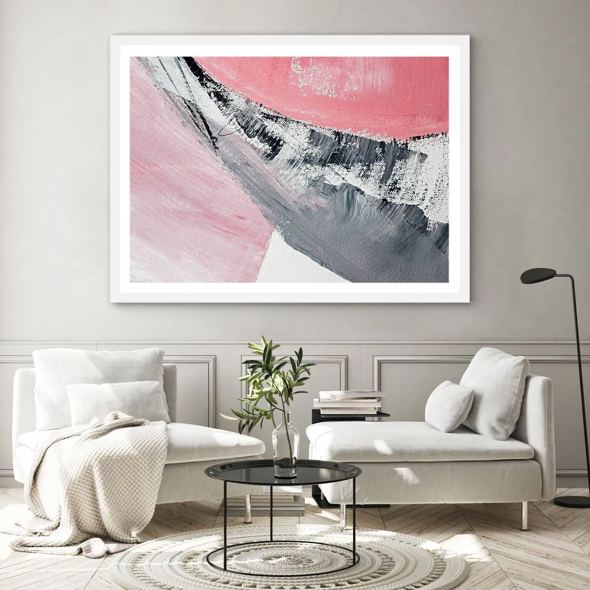 Affiche dans un cadre blanc - Poster - Composition assortie - 100x70 cm