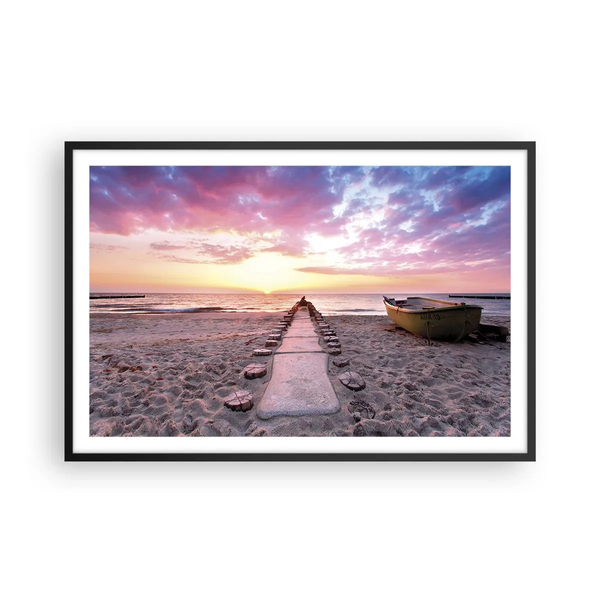 Affiche dans un cadre noir - Poster - Moment d'expérience profonde - 91x61 cm