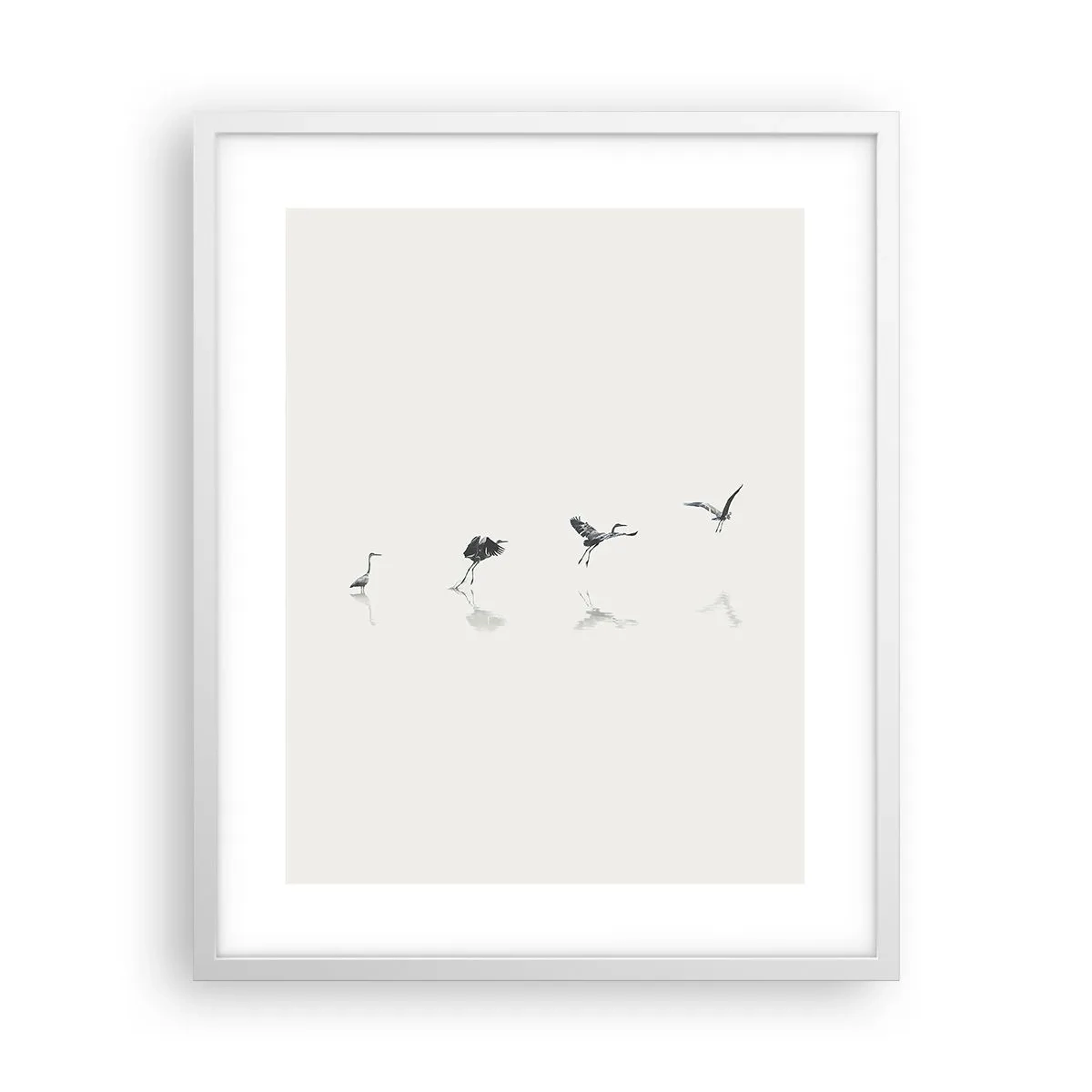 Affiche dans un cadre blanc - Poster - Quatre étapes simples - 40x50 cm