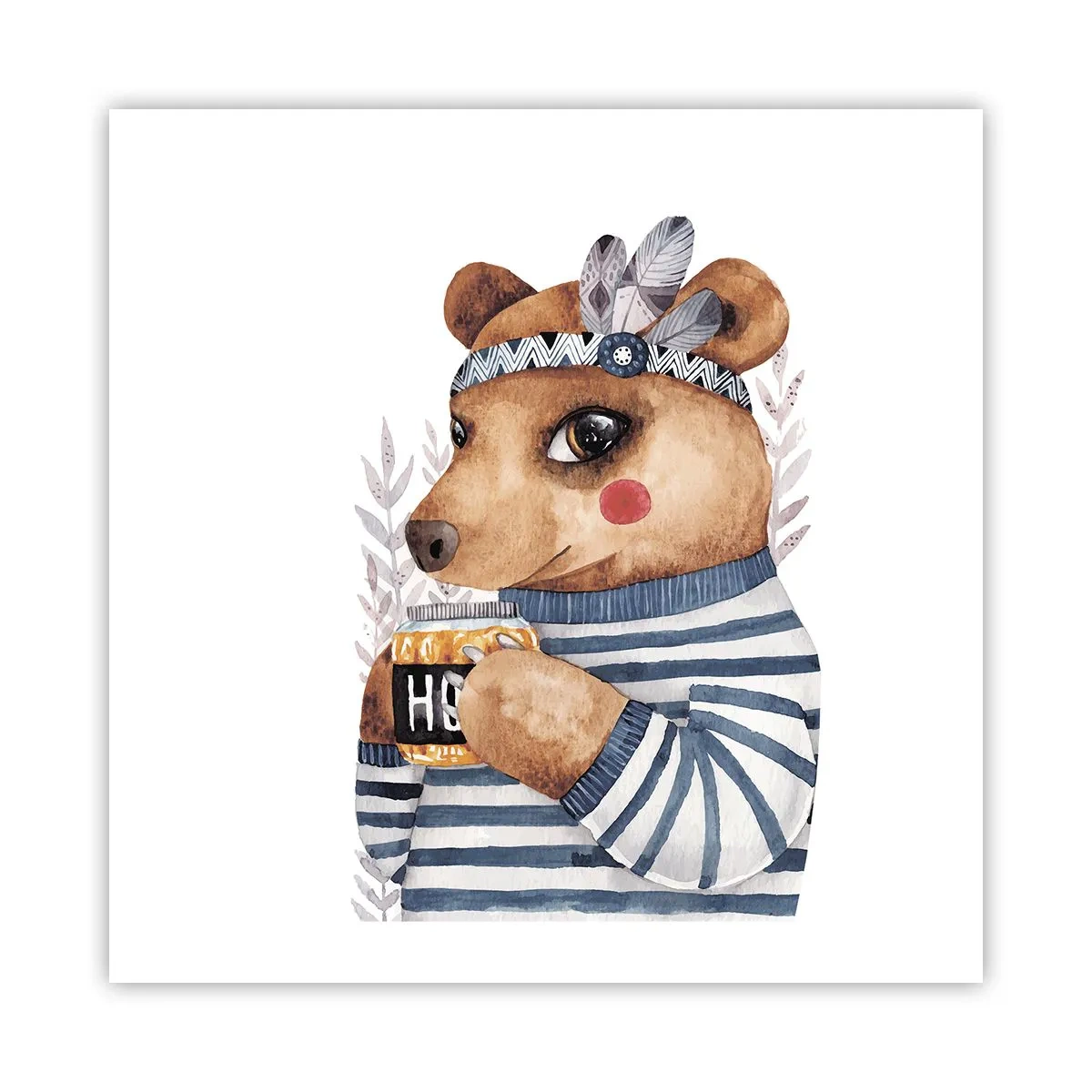 Affiche - Poster - Un nounours trop mignon - 50x50 cm