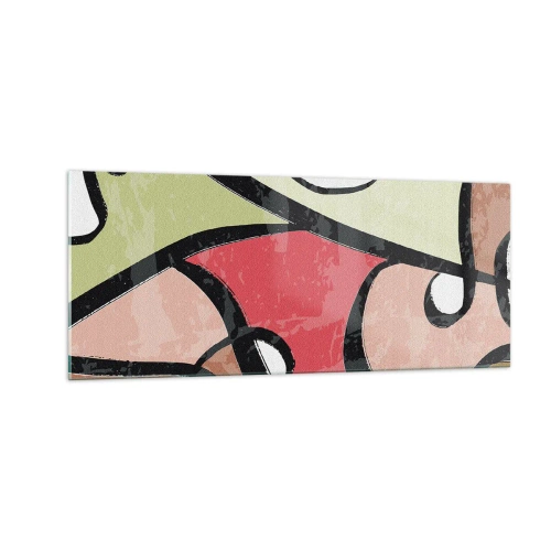 Impression sur verre - Image sur verre - Pirouettes parmi les couleurs - 100x40 cm