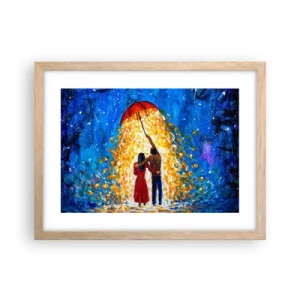 Affiche dans un chêne clair - Poster - La magie d'une soirée pluvieuse ? - 40x30 cm