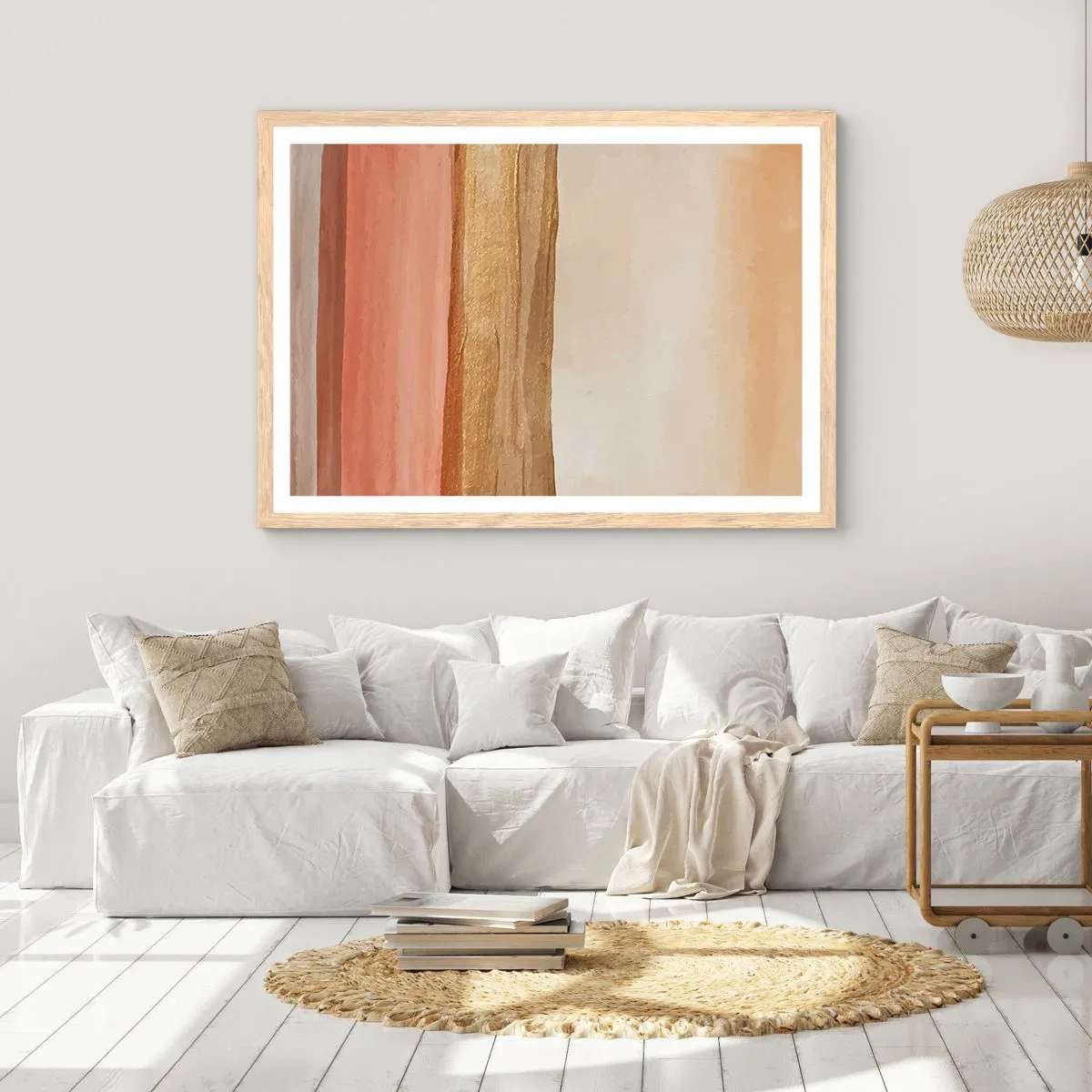 Affiche dans un chêne clair - Poster - Composition verticale - 100x70 cm