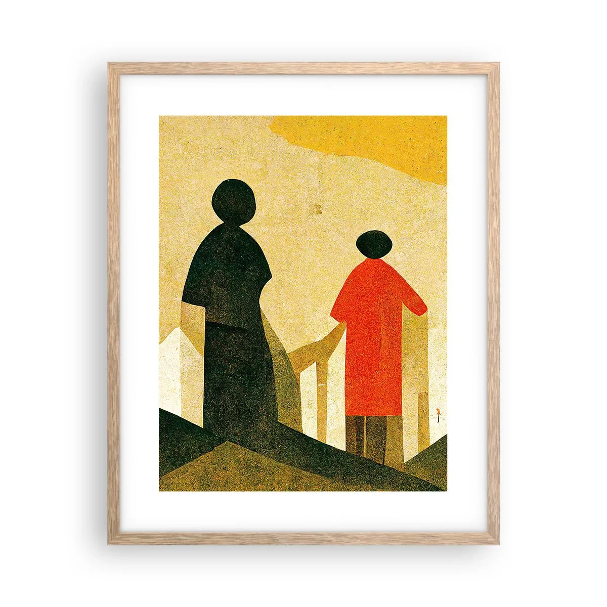 Affiche dans un chêne clair - Poster - La route est encore longue - 40x50 cm