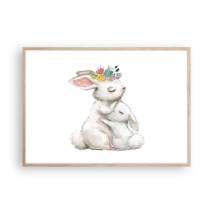 Affiche dans un chêne clair - Poster - Maman irremplaçable - 100x70 cm