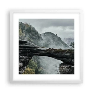 Affiche dans un cadre blanc - Poster - L'aventure est sur le point de commencer - 40x40 cm